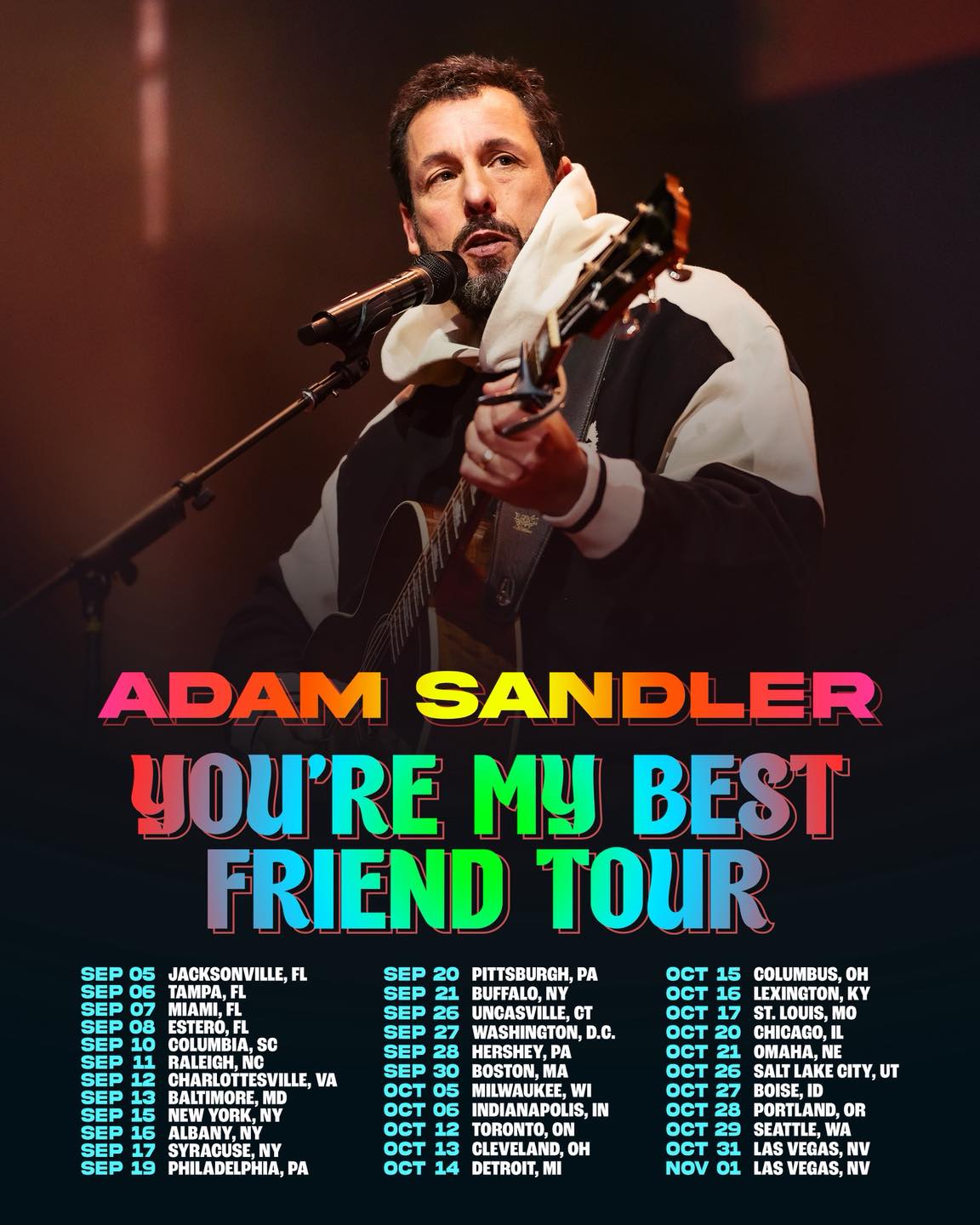 Adam Sandler You're My Best Friend Tour Poster